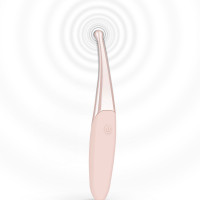Розовый точечный вибромассажер Senzi Vibrator - 14,7 см.