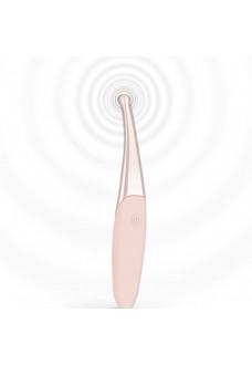 Розовый точечный вибромассажер Senzi Vibrator - 14,7 см.