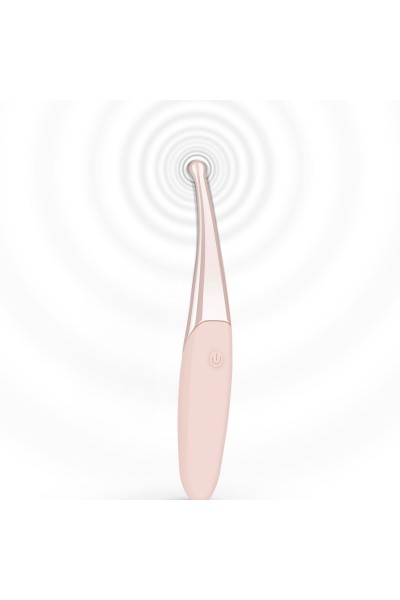 Розовый точечный вибромассажер Senzi Vibrator - 14,7 см.