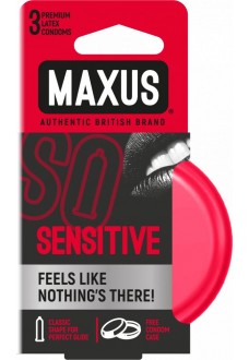 Ультратонкие презервативы в железном кейсе MAXUS Sensitive - 3 шт.