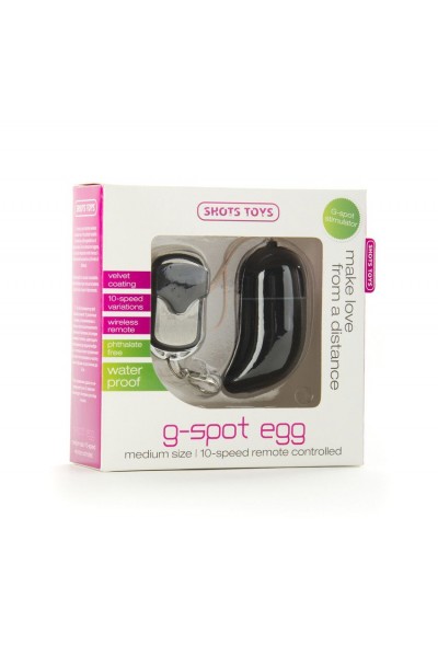 Чёрное радиоуправляемое виброяйцо Vibrating G-spot Egg medium