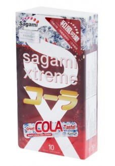 Ароматизированные презервативы Sagami Xtreme Cola - 10 шт.