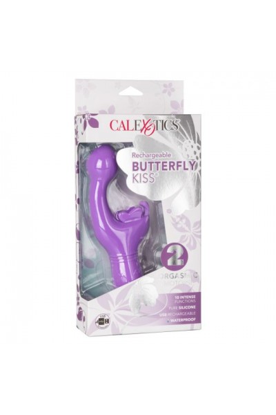 Фиолетовый вибратор-кролик Rechargeable Butterfly Kiss