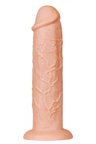 Телесный фаллоимитатор-гигант 11 Realistic Long Dildo - 28 см.