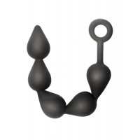 Чёрная анальная цепочка Black Edition Anal Super Beads - 40 см.