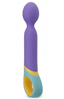 Фиолетовый вибромассажер Base Wand Vibrator - 24 см.