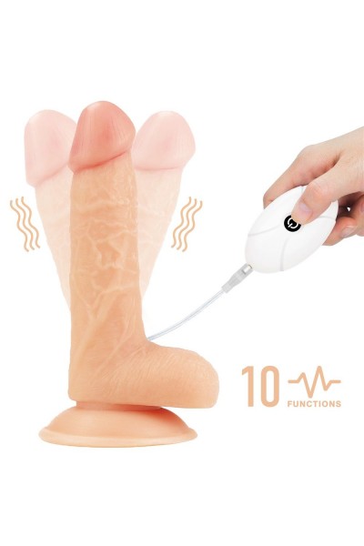 Женский страпон с вибрацией Vibrating Easy Strapon Set 7.0 - 18 см.