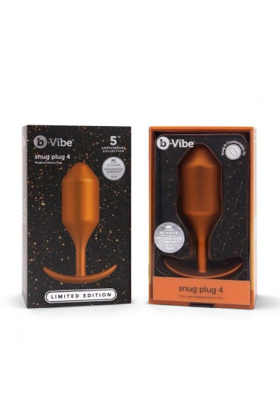 Пробка для ношения цветы бронзы B-vibe Snug Plug 4 - 14 см.