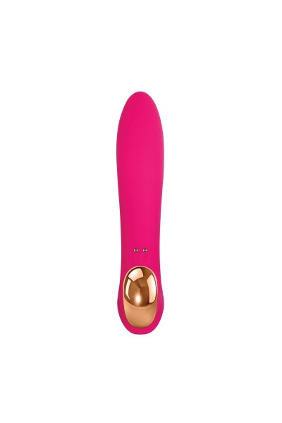 Розовый вибратор с клиторальным отростком Bliss Vibrator - 17,8 см.