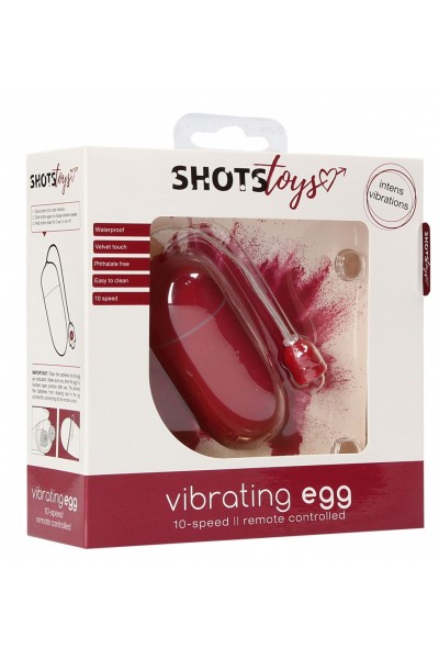 Красное гладкое виброяйцо Vibrating Egg - 8 см.