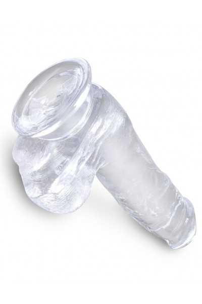 Прозрачный фаллоимитатор King Cock Clear 6  Cock with Balls - 17,8 см.