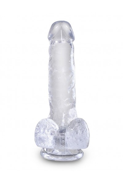 Прозрачный фаллоимитатор King Cock Clear 6  Cock with Balls - 17,8 см.