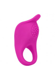 Ярко-розовое эрекционное виброкольцо Silicone Rechargeable Teasing Enhancer