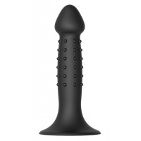 Черный анальный фаллоимитатор NUBBED PLUG - 13,5 см.