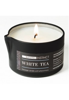 Массажная свеча с феромонами Natural Instinct WHITE TEA - 70 мл.