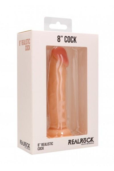 Телесный фаллоимитатор Realistic Cock 8  - 20 см.