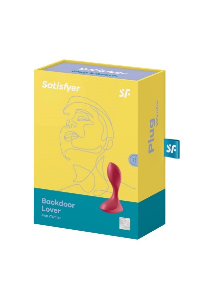 Красный вибромассажёр простаты Satisfyer Backdoor Lover - 14 см.