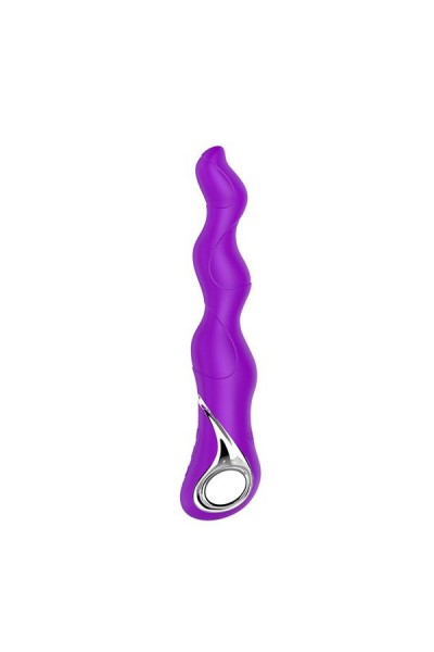 Фиолетовый изогнутый вибратор NAGHI NO.18 RECHARGEABLE 3 MOTOR VIBE - 15 см.