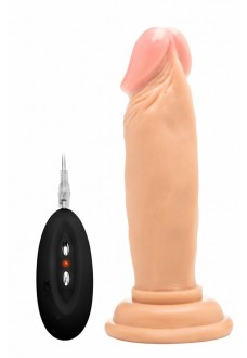 Телесный вибратор-реалистик Vibrating Realistic Cock 6  - 15 см.