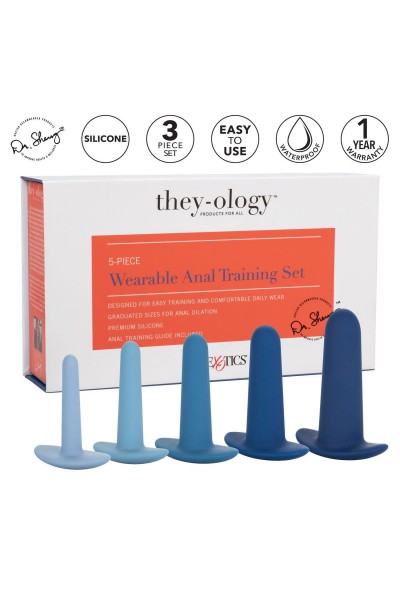 Набор из 5 анальных расширителей They-ology 5-Piece Wearable Anal Training Set