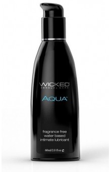 Легкий лубрикант с алоэ на водной основе Wicked AQUA - 60 мл.