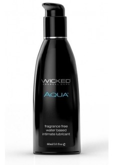 Легкий лубрикант с алоэ на водной основе Wicked AQUA - 60 мл.