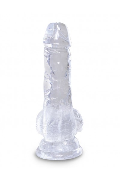 Прозрачный фаллоимитатор King Cock Clear 5  Cock with Balls - 15,2 см.