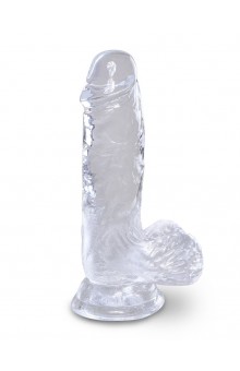 Прозрачный фаллоимитатор King Cock Clear 5  Cock with Balls - 15,2 см.