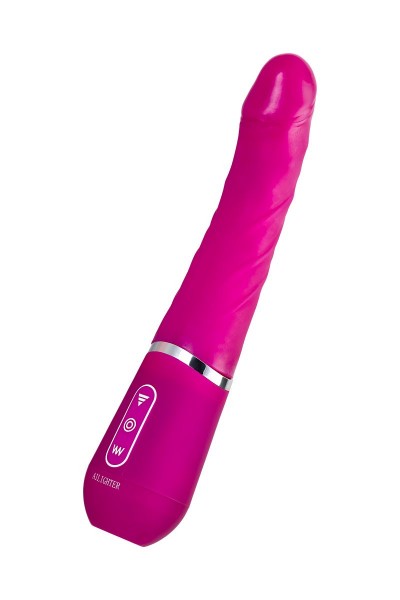 Розовый нереалистичный вибратор Ailighter Smart Telescopic Lover - 27,1 см.