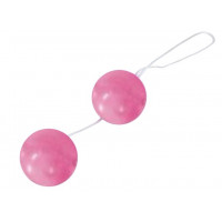 Розовые глянцевые вагинальные шарики