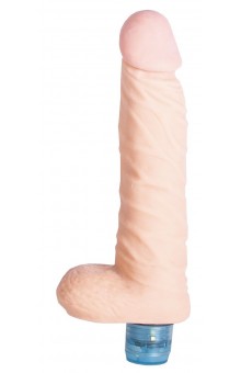 Телесный вибромассажёр Vibro Realistic Cock Dildo - 18 см.