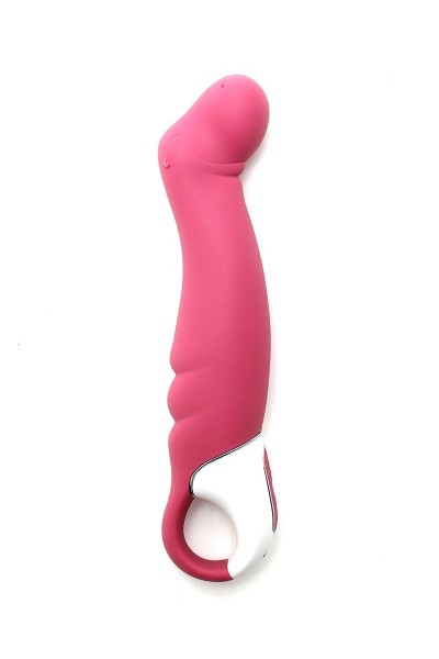 Вибратор Satisfyer Petting Hippo с загнутым кончиком - 22,9 см.