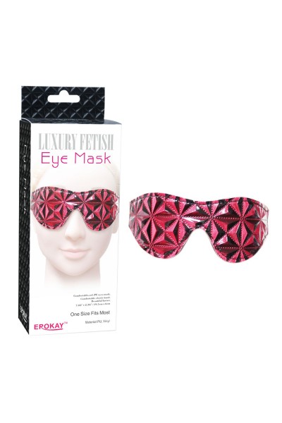 Красная маска на глаза с геометрическим узором Pyramid Eye Mask