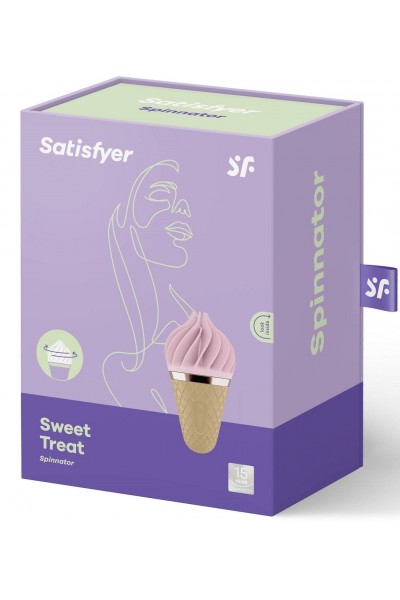 Вибратор-спиннер с розовыми лепестками Satisfyer Sweet Treat