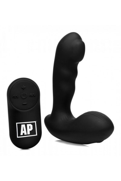 Черный стимулятор простаты Alpha-Pro 7X P-Milker Silicone Prostate Stimulator with Milking Bead