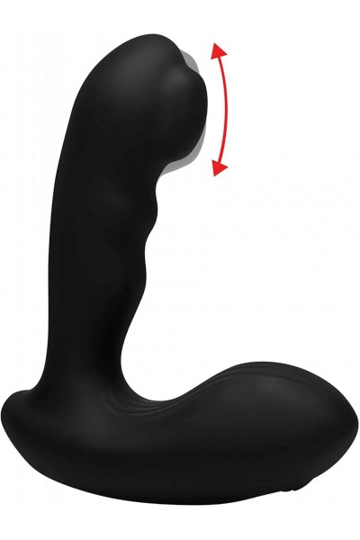 Черный стимулятор простаты Alpha-Pro 7X P-Milker Silicone Prostate Stimulator with Milking Bead