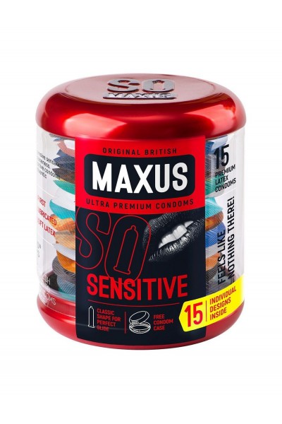 Ультратонкие презервативы MAXUS Sensitive - 15 шт.