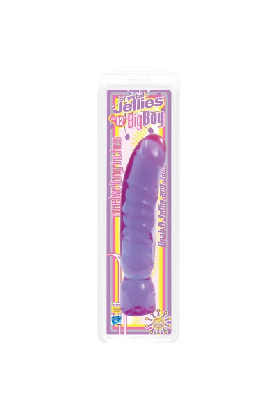 Фиолетовый фаллоимитатор Big Boy Dong Crystal Purple Jellie - 29,5 см.