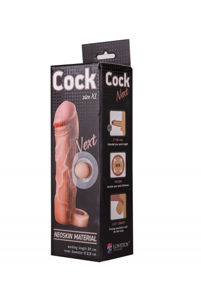 Фаллоудлинитель с кольцом COCK size XL - 21 см.