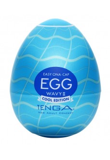 Мастурбатор-яйцо с охлаждающей смазкой EGG Wavy II Cool