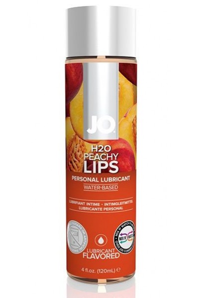 Лубрикант на водной основе с ароматом персика JO Flavored Peachy Lips - 120 мл.