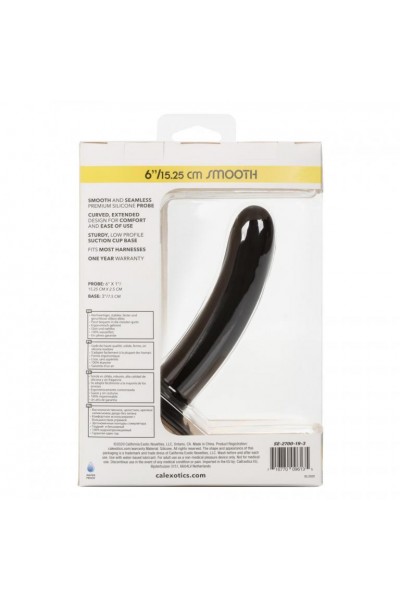 Черный анальный стимулятор Silicone Smooth Probe - 15,25 см.