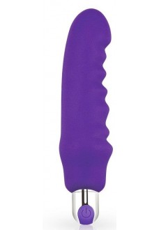 Фиолетовый вибратор Rechargeable IJOY Silicone Waver - 16,5 см.