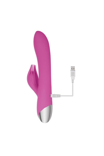 Розовый вибратор-кролик Eve s Clit Tickling Rabbit - 20,4 см.