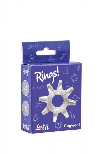 Прозрачное эрекционное кольцо Rings Cogweel