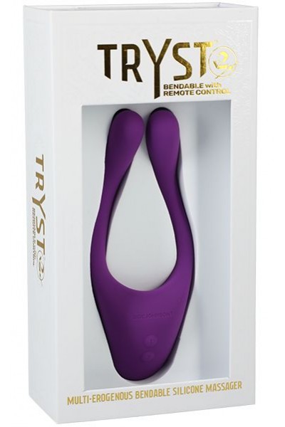 Фиолетовый вибростимулятор Bendable Multi Erogenous Zone Massager with Remote