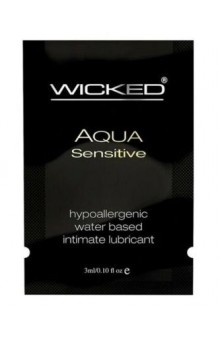 Мягкий лубрикант на водной основе WICKED AQUA Sensitive - 3 мл.