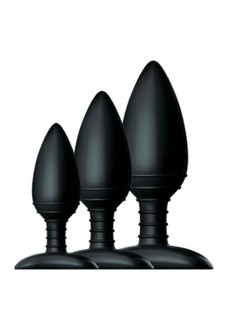 Набор из 3 черных анальных втулок NEXUS BUTT PLUG TRIO SET