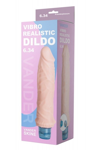 Телесный вибратор Vibro Realistic Cock Dildo - 17,5 см.