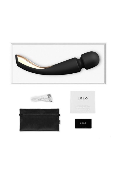 Черный вибромассажёр Lelo Smart Wand 2 Large - 30,4 см.